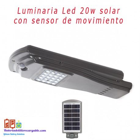 Luminaria Led solar 20w con sensor