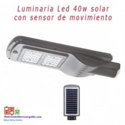 Luminaria Led solar 40w con sensor de movimiento