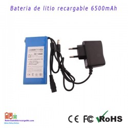 Bateria recargable litio 12V/ 6.5A / 78wh