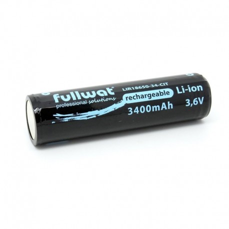 Batería Li-Ion 18650 de 3,7V 3400mAh Fullwat