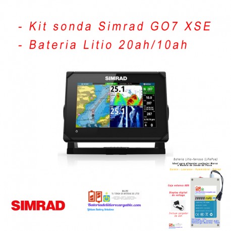 Kit sonda Simrad G07  + bateria litio con caja estanca ABS