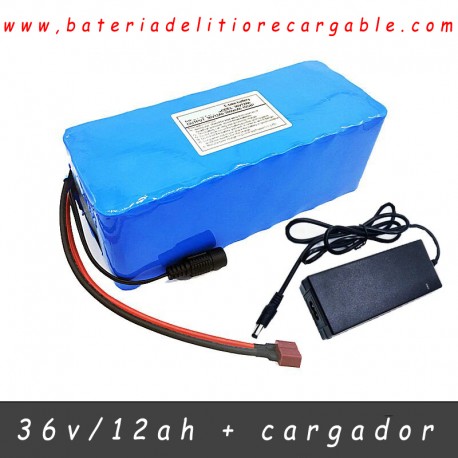 Pack bateria 36v 12ah Litio recargable para bicicleta electrica