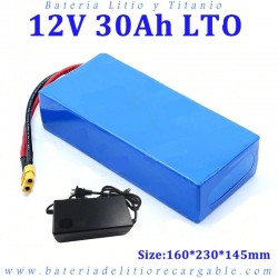 Bateria Litio y Titanio 12v 30ah recargable