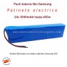 Pack bateria 24v 5Ah Litio Samsung LG para patinetes electricos