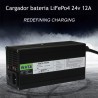 Cargador bateria 24v 10A LiFePo4 con caja de aluminio y ventilador