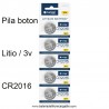 Pila de boton Litio Platinet CR2016 3v