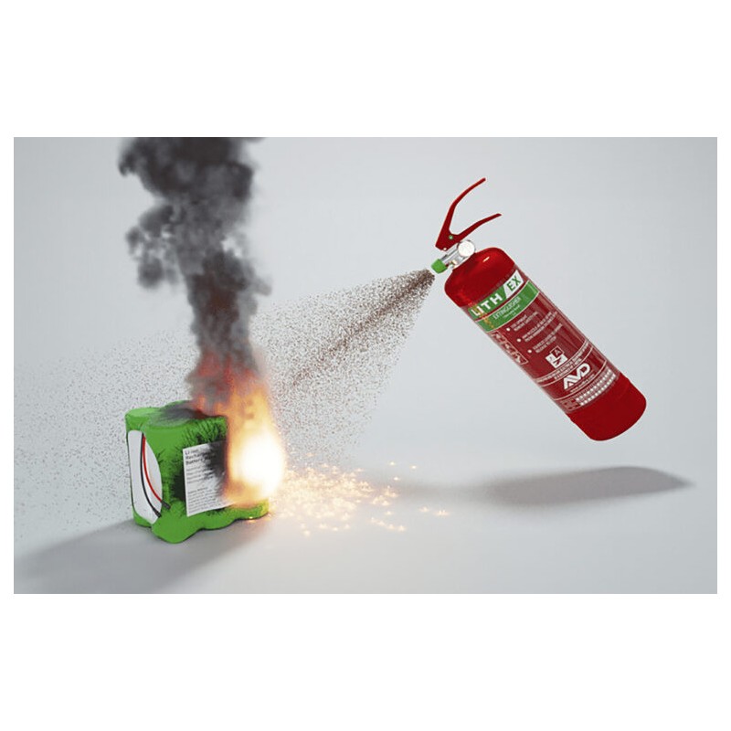 Extintor incendios AVD 1L bateria litio