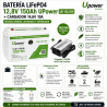 Pack Batería LiFePO4 12,8V 150Ah UPower + Cargador 14,6V 10A