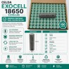 Caja 100 unidades Bateria Li-ion 18650 3,7v 3200mAh Exocell