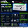 Pack Batería de Litio 3,7V 6800mAh Recargable | Alta Capacidad Samsung