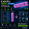 Batería 18650 EXOCELL 3.7V 2600mAh Li-ion