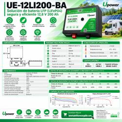 Batería LiFePO4 12V 200Ah Upower | BaLiRe