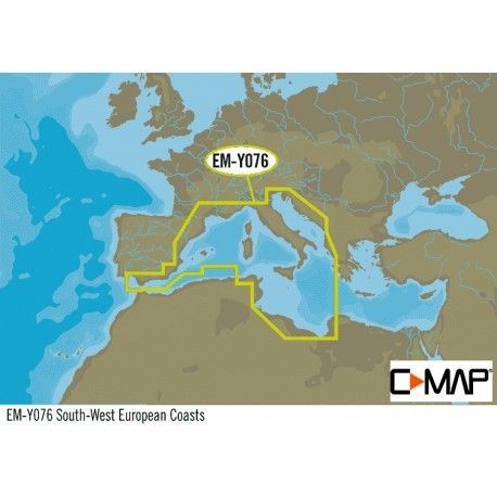 Cartografia C-MAP MAX-N+ WIDE South-West European Coasts