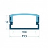 Perfil tiras de led 12v