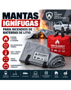 Mantas ignifugas para incendios bateria litio